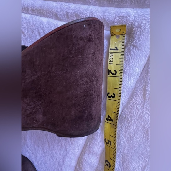 Colin Stuart Suede Mule Platform Sandals Slides Lightweight Size 8 Brown leather - Picture 8 of 16